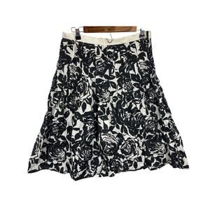 Sweet Lily Y2K Skirt Size 8 Black & White Floral Whimsigoth Dark Romantic Grunge